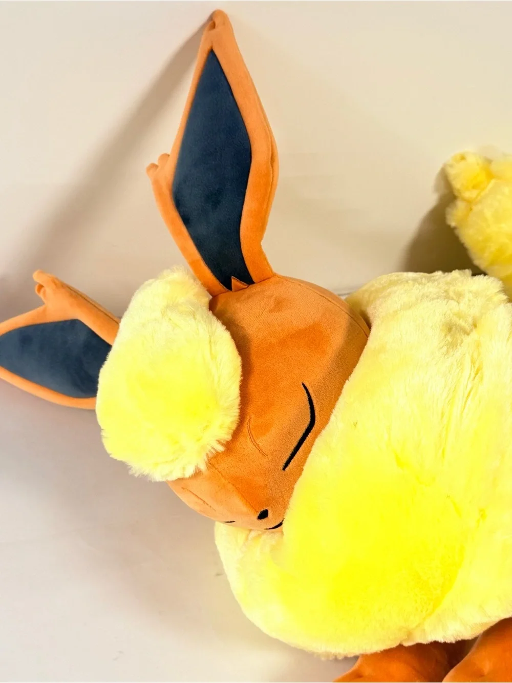 Plush Dog Toy - Orange and Yellow Fluffy Fox Design